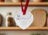Clumber Spaniel Walk Beside Us Ceramic Heart
